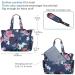 Lekebaby Large Baby Changing Bag with Stylish Rose & Flower Pattern | Nappy Bag for Mom & Dad with Changing Mat - Buy Online on SooperMarket.com