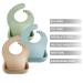 Buy Pandaear 3-Piece Silicone Bibs | BPA-Free Washable & Waterproof Baby Feeding Bibs with Bowl - Perfect for Boys & Girls - Buy Online on SooperMarket.com
