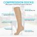 Acwoo Compression Stockings for Men & Women - Medical Knee Socks (L/XL) - 2 Pairs Black & Beige - Thrombosis Support - Buy Online on SooperMarket.com