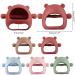 Kalovin Never Drop Silicone Baby Teething Toy - Cloudy Mauve | Anti-Dropping Wrist Teether for Infants & Toddlers (3+ Months) - Buy Online on SooperMarket.com