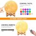 AGM 16-Color LED Moon Lamp with Remote & Touch Control - 3D Printed Night Light for Bedroom Caf & Dining Room | 15 cm | Dimmable Mood Light - Buy Online on SooperMarket.com