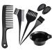 KEAIDUO 7pcs Hair Dye Coloring Kit Hair Tinting Bowl Dye Brush Ear Cover Wide Tooth Comb DIY Hair Dying Brush and Bowl Set for Home Salon 6 Count (Pack of 1)