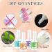 Dip Powder Nail Kit - 4 Colors Nude Pink Brown Starter Set | Acrylic Dipping System with 4 Powder & 4 Liquid 15ml Bottles - Buy Online on SooperMarket.com