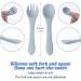 Qshare Baby Silicone Suction Plate with Spoon and Fork - Non Slip Divided Weaning Plates for Baby Toddler (Blue) - Buy Online on SooperMarket.com