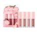 AWCCXMYM 4Pcs Nude Lipstick Set Lip Stain Lip Gloss Set Liquid Matte Lipstick Nude Long Lasting Waterproof Matte Velvet Lipstick Makeup For Women (Set B)