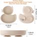 Qshare Baby Silicone Suction Plate with Spoon and Fork - Non Slip Divided Weaning Plates for Toddler (Beige) - Buy Online on SooperMarket.com