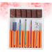 POPETPOP 1 Set Nail Drill Bits Nail Art Equipment Braiding Hair Supplies Dappen Dish for Acrylic Nails Tweezers Sheath Tiny Straw Hat Bunny Ear Pearl Clip Cuticle Drill Bit Manicure Tool 6.5x5.5cm Orange - Buy Online on SooperMarket.com
