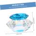 POPETPOP 1pc Nail Art Crystal Cup Containers with Lids Diy Powder Holder Jewelry Holder Nail Powder Container Nail Art Liquid Cup Clear Glass Crystal Cup Crystal Art Glass Acrylic Self Made 7.5x6cm Blue - Buy Online on SooperMarket.com