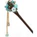 Frcolor Wooden Hair Pin Chinese Hair Sticks with Tassel Retro for Women Hair Styling Blue - Buy Online on SooperMarket.com