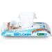 Biodegradable Water Cotton Baby Wipes 3-Pack - Safe for Baby with Sweet Almond Oil and Aloe Vera - 100% Cotton - Buy Online on SooperMarket.com