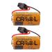 2 Pack 3V 2000mAh CR2/38.L Battery Compatible for Fuji CR2/3 8.L FDK CR17/33 with Black Plug