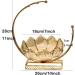 Kitchen Countertop Fruit Rack Fruit Basket Crystal Glass Elegant Fruit Basket with Alloy Holder Fruit Dessert Snacks Bowl Serving Bowl for Counter Fruit Trays for Party Onecolor - Buy Online on SooperMarket.com
