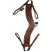 Lussoro Genuine Leather Beautiful Tooled Tripping Horse Collar with Cutout Cross Steer Breast Collar with Tooled
