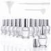 YU FENG 12pcs Clear Glass Spray Bottles Empty Refillable Essential Oil Perfume Bottles with Funnel Pipette Dispenser Clear