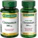Nature's Bounty Cinnamon 500mg Pills and Herbal Health Supplement Helps Maintain Blood Sugar Levels 100 Capsules & Chromium Supplement Helps Metabolize Carbohydrates and Fats 200mcg 100 Tablets