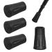 4 pieces of rubber buffers for hiking sticks 2 pair of walking stick rubber tips Nordic walking sticks rubber buffer rubber tips for hiking sticks replacement rubber buffer crutch capsule slipping 12mm