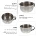 DOITOOL 4pcs Stainless Steel Shaving Soap Bowl Set - Silver Beard Cosmetic 10x8.5cm - Ideal for Men s Grooming - Buy Online on SooperMarket.com