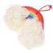 PLAFOPE 1pc Rainbow Bath Ball Body Scrub Sponge Bath Sponges for Cleaning Supply Tub for Newborn Mesh Shower Ball Body Wash Bath Rinser Soft Bath Sponges Wash Puff