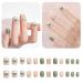 Medium Press-On Nails for Girls & Teens | Full Cover Ballerina Coffin False Nails - 24 Single-Colored Acrylics #05 - Buy Online on SooperMarket.com