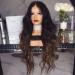Women s Long Full Head Wigs Natural Curly Wavy Hair Ombre Dark Roots Heat Resistant Synthetic Wig