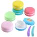 Stalife Travel Makeup Pots for Cream Small Sample Pot for Cosmetics Leakproof Mini Jars Toiletries Moisturiser with Lables (Plastic 6 Pcs)