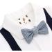 Famuka Baby Boy Formal Wedding Outfit Suit 18 Months Blue | Gentleman Tuxedo 2 PCS with Bows Outwear - Buy Online on SooperMarket.com