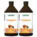 Vitamin C 250ml Immune System Support - Liquid Formula for Maximum Absorption - for Kids and Adults - Great Taste - Vegan - Non-GMO Gluten Free No Sugar Added - Made in Canada (Pack of 2) 250 ml (Pack of 2)