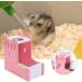 xihan123 Hamster Bowl Plastic Rabbit Food Bowls Durable Resuable Rabbit Hay Feeder For Allow To Keep The Cage Area Clean Help Reduce Hay Waste set-pink - Buy Online on SooperMarket.com