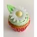 12 Gorgeous Mixed Colour Edible Wafer Daisies & 12 Pretty Leaves - Buy Online on SooperMarket.com