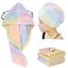 2-Pack Microfiber Hair Towels - Quick Drying Super Absorbent Rainbow Twisted Turban for Women & Girls - Red - Buy Online on SooperMarket.com