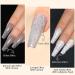 MIZHSE Reflective Glitter Gel Polish Set - Silver Colorful Glitter | Christmas Nail Art Varnish Manicure Kit for Beginners | Soak Off LED Lamp Included - Buy Online on SooperMarket.com