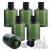 Tianzd 6 pieces empty 50ml green plastic bottles with black aluminum screw cap with orifice reducer essential oil bottles make -up remote cosmetics container with funnel