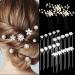 23Pcs Wedding Hair Pins  FHDUSRYO Bridal Pearl Rhinestone Hair Clips  U Shaped Flower Crystal Hair Accessories Diamond Hairpin for Bridesmaid Women Girls Ladies