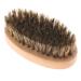 Beard brush for men mini-beard brush wild boar 9 x 5 x 3 cm facial hair cleaning brush for mustache oval beard shaving and massage brush