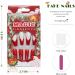 Vatocu Christmas Snowflakes Glitter False Nails - 24pcs Long Xmas Press on Nails for Women and Girls - Buy Online on SooperMarket.com