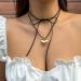 Oralgo Simple Heart Choker Necklace | Adjustable Silver Collarbone Chain Jewelry - Buy Online on SooperMarket.com