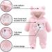 Newborn Cartoon Bear Snowsuit | Baby Winter Coat Romper | Eurobuy Pink 6-9 Months - Buy Online on SooperMarket.com