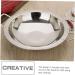 PRETYZOOM Dry Pot Amphora Hot Pot Chaffing Dishes Stainless Steel Cookware Flat Bottom Wok Pan Non Stick Frying Pans Stainless Steel Saute Pan Cookware for Kitchen Home Accessory 28X28X5.5CM Silver - Buy Online on SooperMarket.com