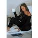 PRETTYGARDEN Women's Ribbed Off Shoulder Tracksuit Set - Black, Large - Buy Online on SooperMarket.com
