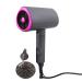 1200W Hair Dryer Folding T Shape Grey Powerful Blowing Wind Stylish Convenient for and Durable ABS and PC Material