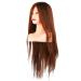 Frisierkopf Training Head - Dark Brown Natural Hair Doll for Professional Hairdressers & Styling - Buy Online on SooperMarket.com
