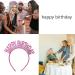 Guqqeuc Happy Birthday Tiara Birthday Crown Birthday Accessories for Women Girls Birthday Party Favours Birthday Headband Hairband Red - Buy Online on SooperMarket.com