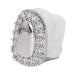 Teeth Jewelry Tooth Gems Teeth Grills Single Tooth Bling Teeth Accessory Decoration for Halloween Party Hip Hop Show (Single portal diamond silver)
