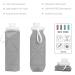 SPECIAL MADE Collapsible Water Bottle - Leakproof Valve, Reusable BPA Free Silicone, Foldable for Sport Gym Camping Hiking Travel - Lightweight & Durable 20oz 600ml (Grey) - Buy Online on SooperMarket.com