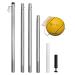 STERLING Sports Compact Tetherball Set for Outdoor Backyard with Ball and Rope Set, 9' Metal Pole, Air Pump Included