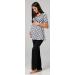 HAPPY MAMA Women's Maternity Nursing 3pcs Nightwear Set - Black Hearts & Black - Buy Online on SooperMarket.com