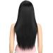 Joedir 13x4x4 Lace Front Wig - Long Straight Black Wig with Baby Hair Synthetic High-Temperature Resistant 180% Density - 76 CM - Buy Online on SooperMarket.com