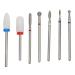 Acrylic Gel Nail Bit Kit Cuticle Remover Ceramic Nail Drill Bits Set Manicure Pedicure for Salon