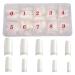 WJIASI Natural False Nails Oval French Acrylic Nails Artificial Nails Tips for Girls Women Natural Color (500 Pieces 10 Sizes)