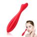 Silicone Facial Roller Face Massage Roller Facial Roller Massager Eye Skin Care Tools Facial Massage Tool Face Massage Stick for Women Body Face (Rose Red)